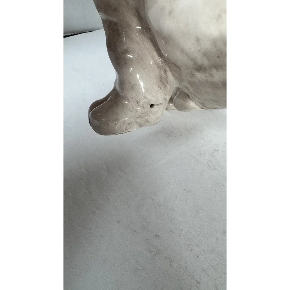 Blue Sky Clayworks Christmas Bulldog‎ Figurine w/ Tree Hat Holiday Decor Dog